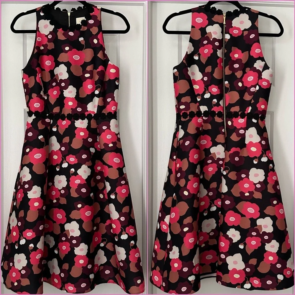 Kate Spade Blooming Mikado Floral Dress‎ Size 4